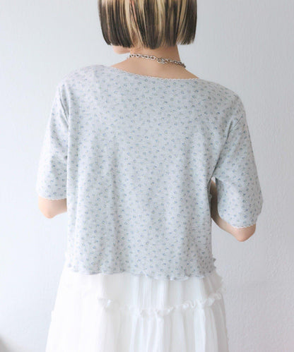 花卉圖案針織開衫+吊帶套裝