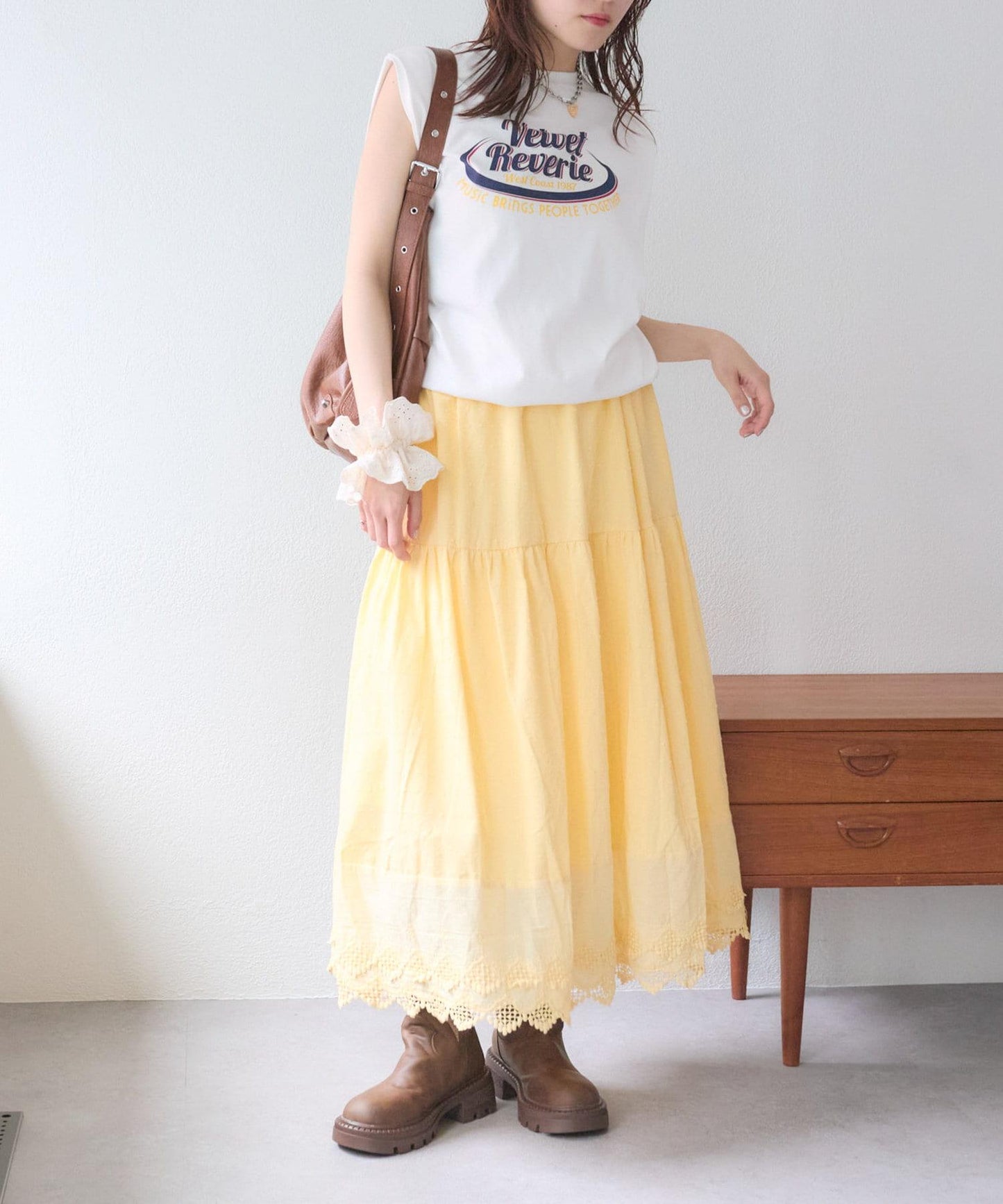 w closet 復古蕾絲半身裙