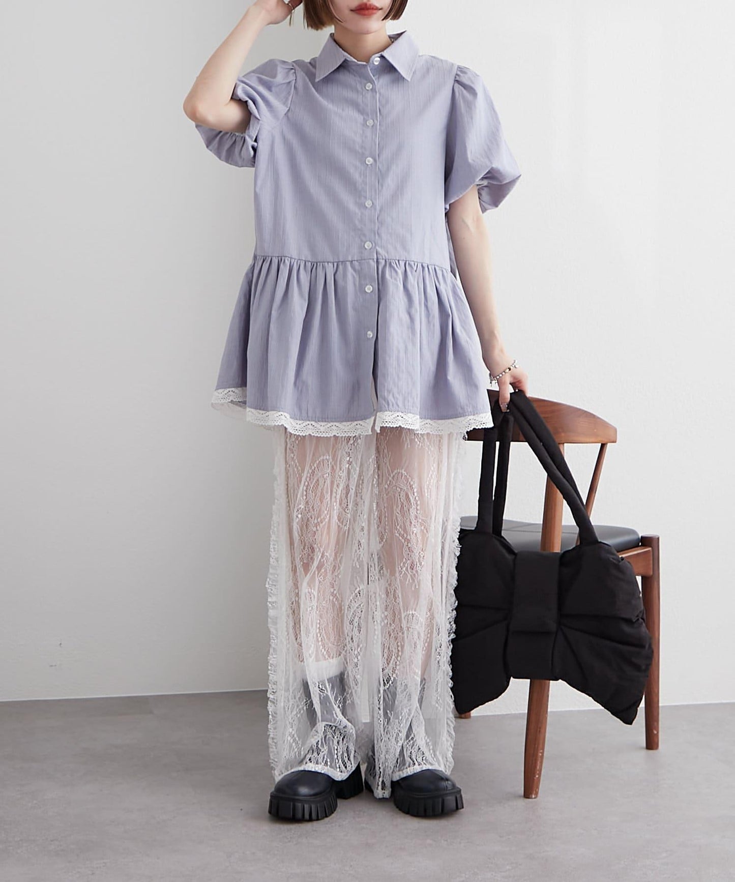 w closet 復古蕾絲 褲子