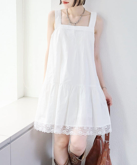 w closet 復古蕾絲迷你連衣裙