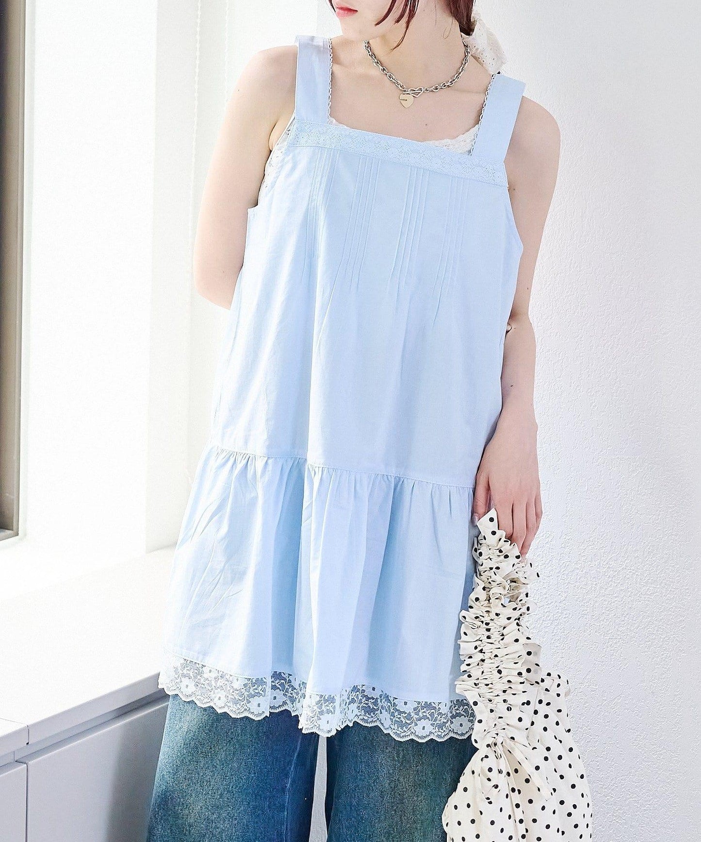 w closet 復古蕾絲迷你連衣裙