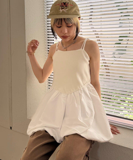 Omekashi 泡泡廓形 抹胸設計 吊帶背心