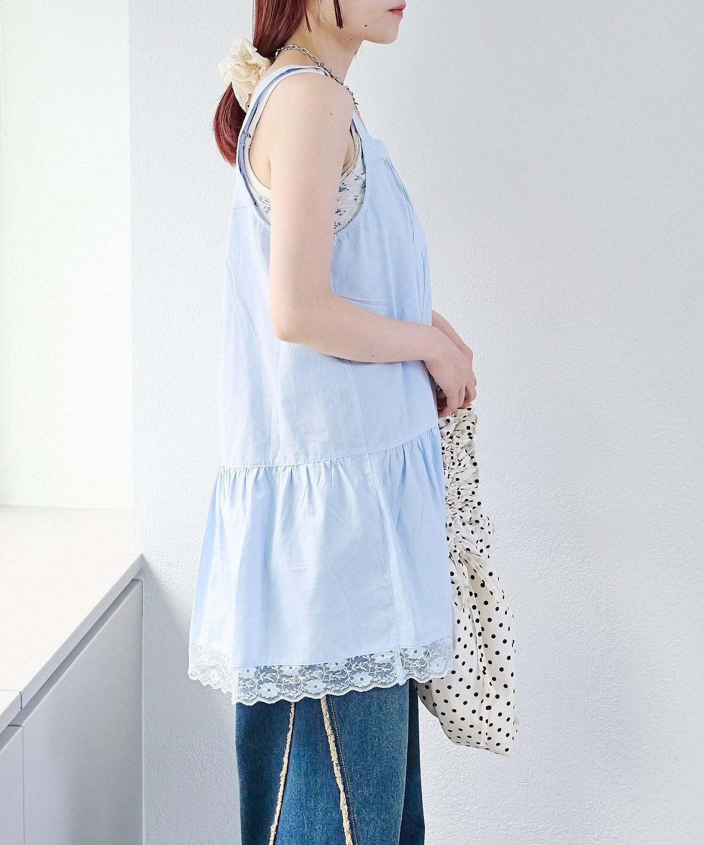 w closet 復古蕾絲迷你連衣裙