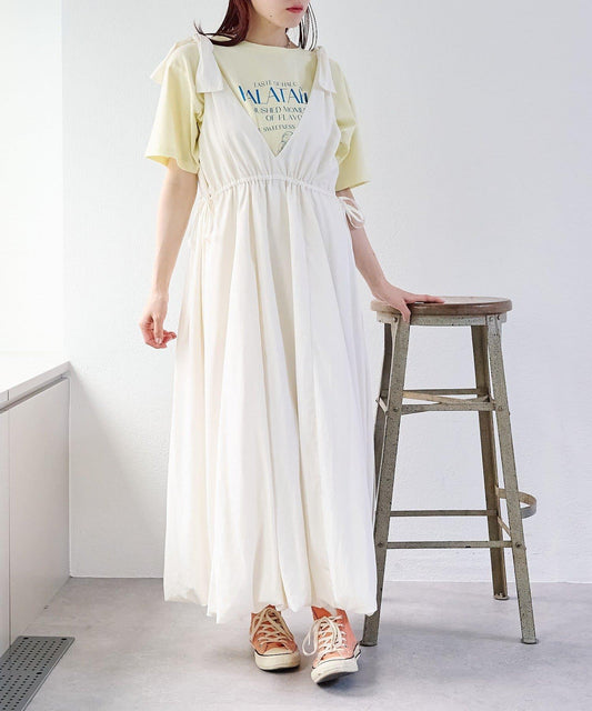 肩部蝴蝶結 蓬鬆廓形 連衣裙