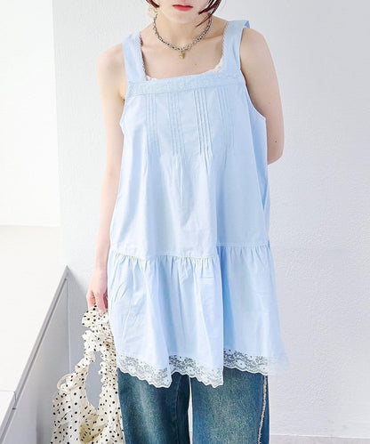 w closet 復古蕾絲迷你連衣裙