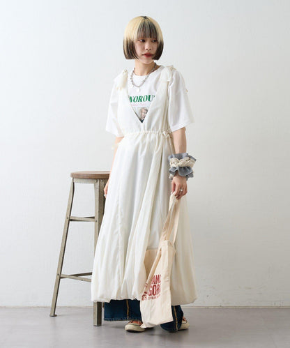 肩部蝴蝶結 蓬鬆廓形 連衣裙