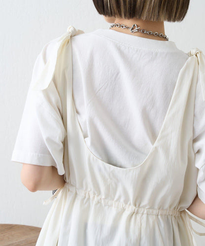 肩部蝴蝶結 蓬鬆廓形 連衣裙