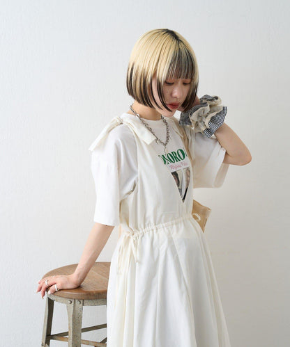 肩部蝴蝶結 蓬鬆廓形 連衣裙