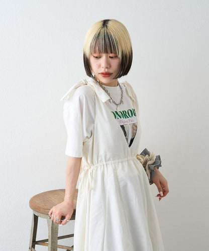 肩部蝴蝶結 蓬鬆廓形 連衣裙