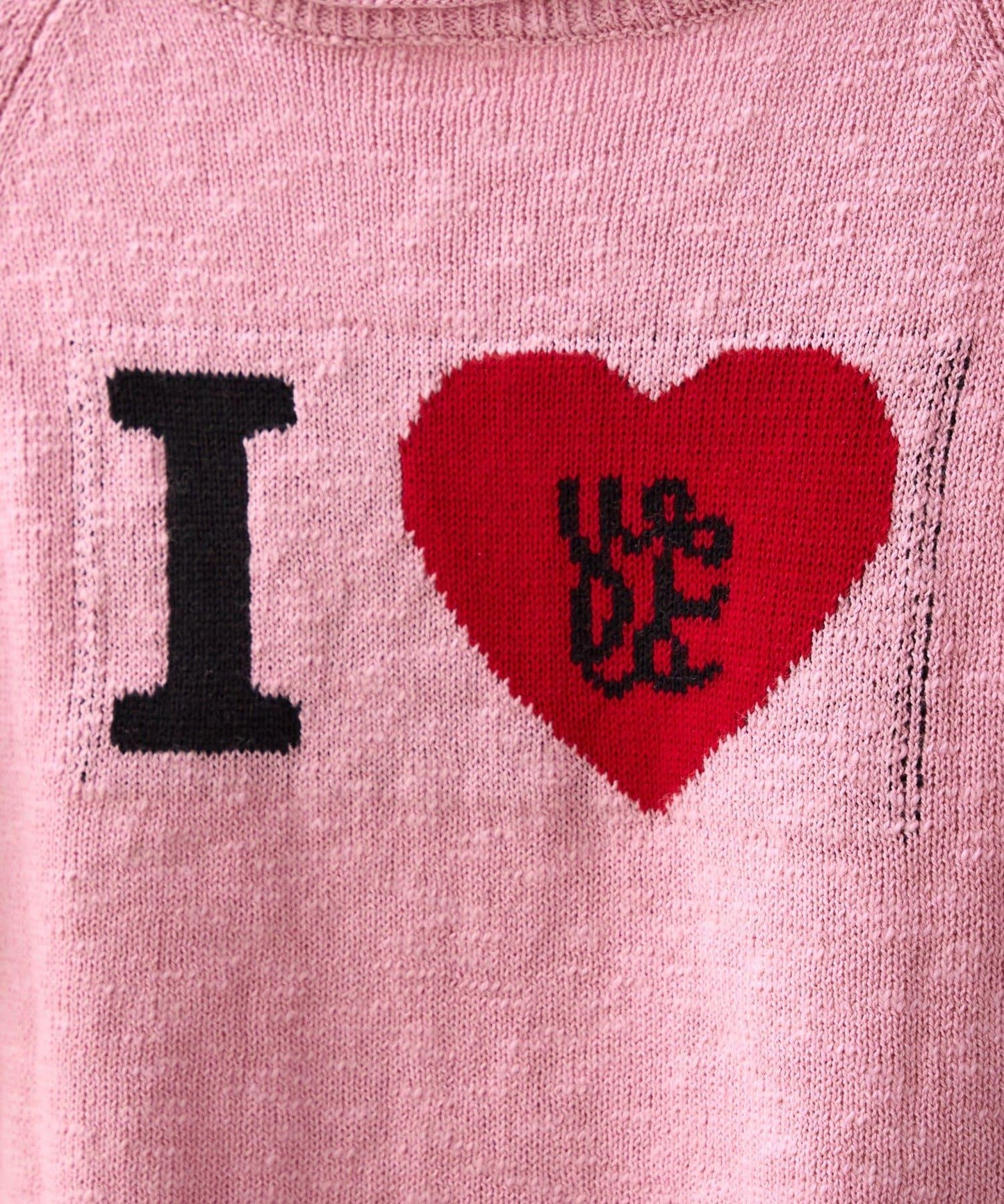 I LOVE 字母針織上衣