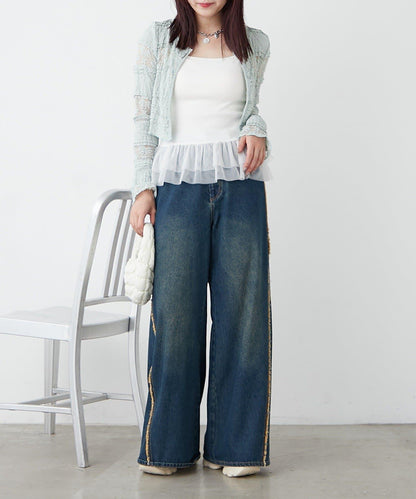 w closet 蕾絲短款罩衫