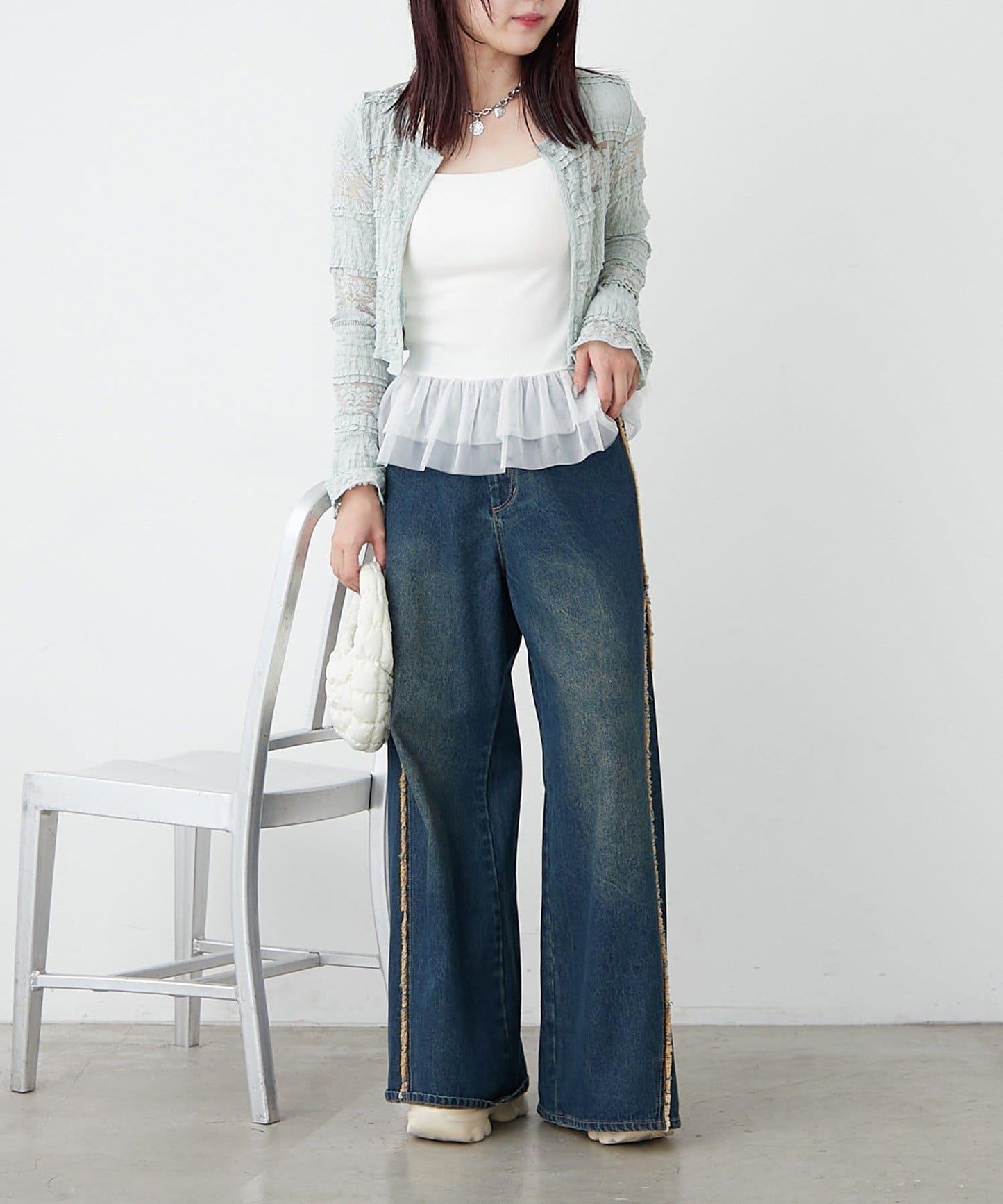 w closet 蕾絲短款罩衫