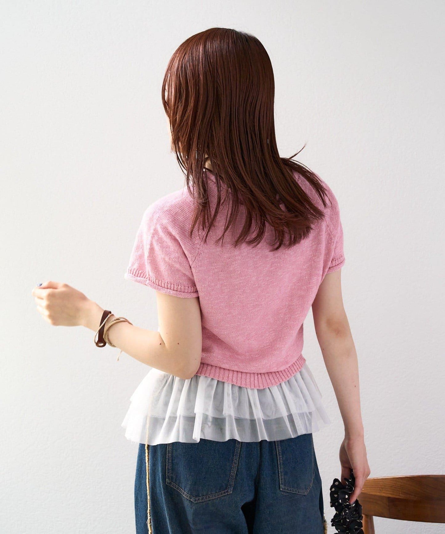 I LOVE 字母針織上衣