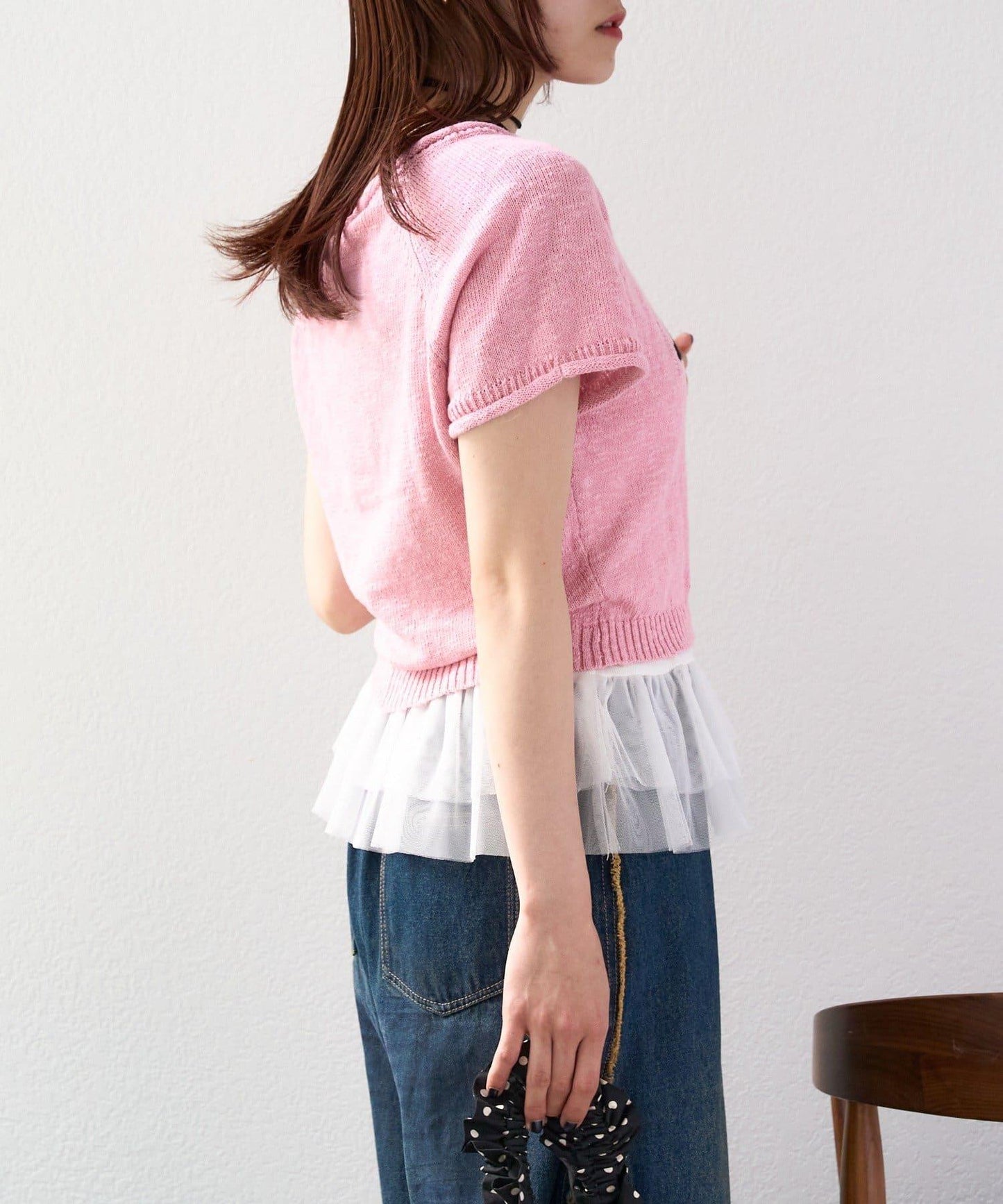 I LOVE 字母針織上衣