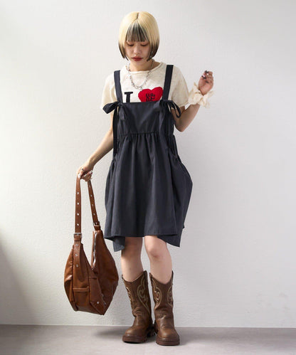 I LOVE 字母針織上衣