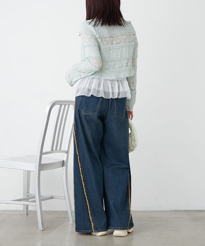 w closet 蕾絲短款罩衫