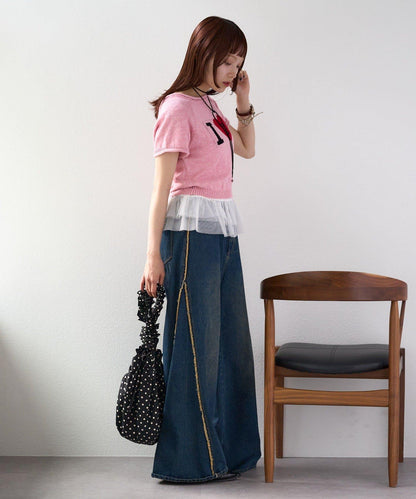 I LOVE 字母針織上衣