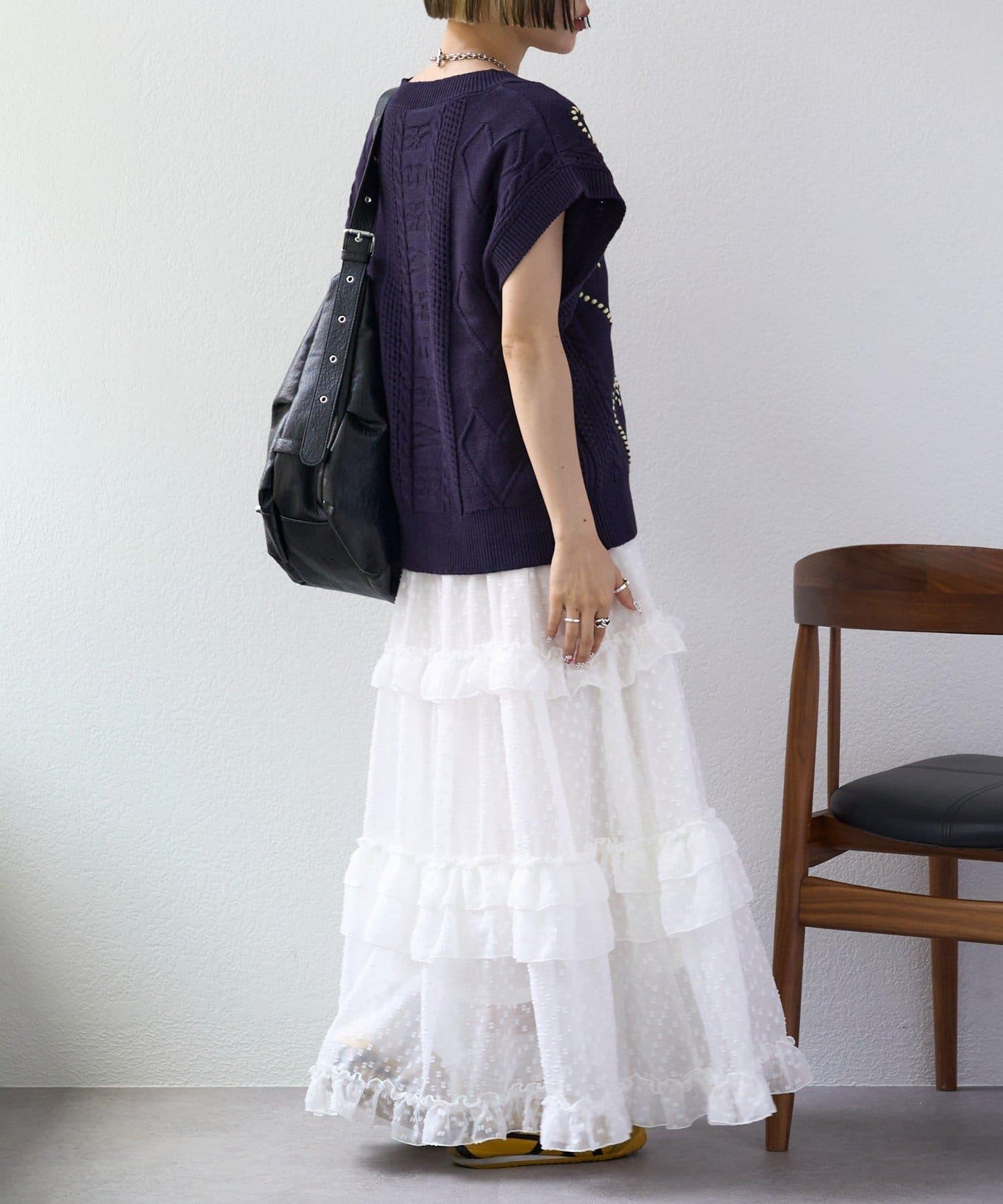 w closet 愛心刺繡 針織背心