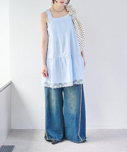 w closet 復古蕾絲迷你連衣裙