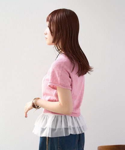 I LOVE 字母針織上衣