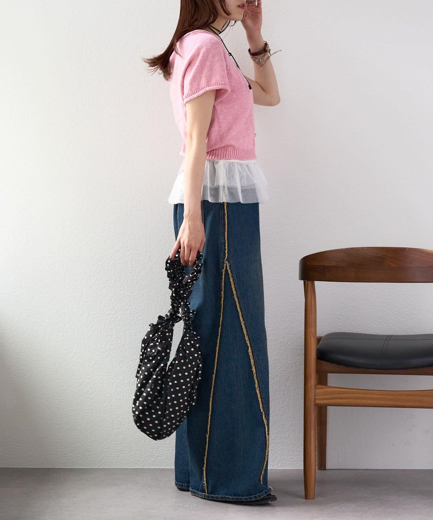 I LOVE 字母針織上衣