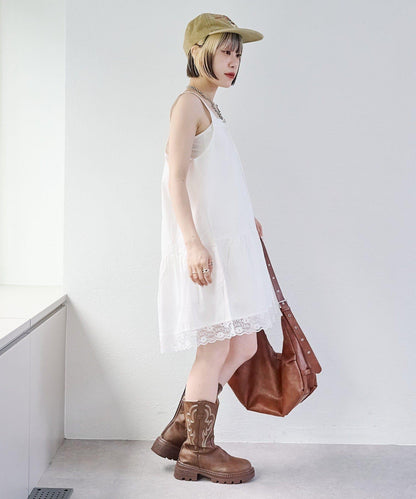 w closet 復古蕾絲迷你連衣裙