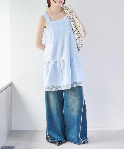 w closet 復古蕾絲迷你連衣裙