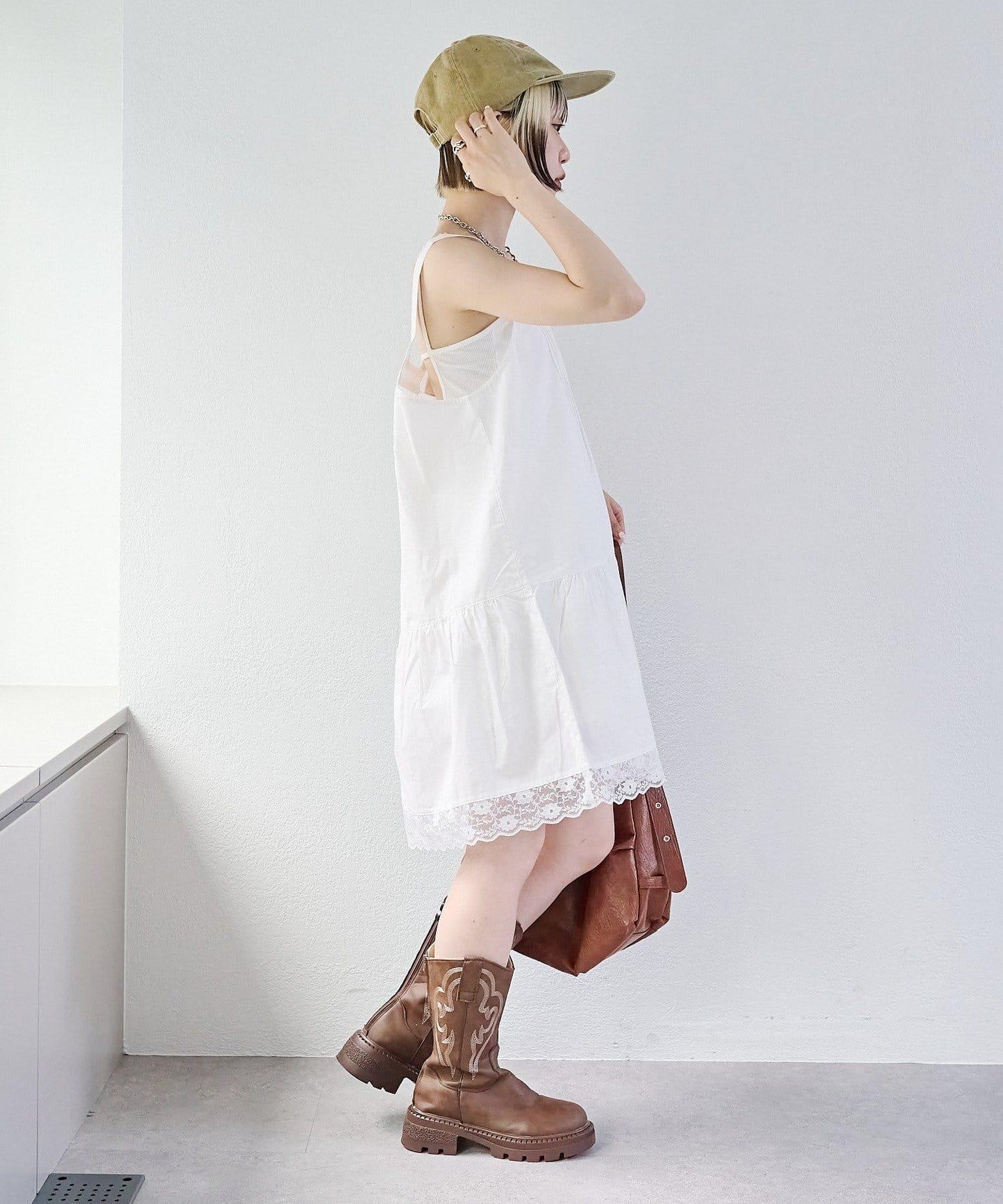 w closet 復古蕾絲迷你連衣裙