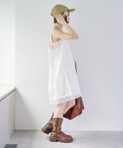 w closet 復古蕾絲迷你連衣裙