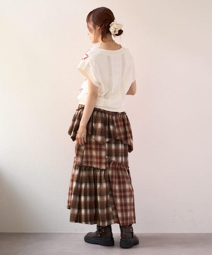 w closet 愛心刺繡 針織背心