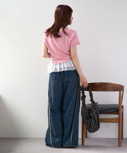 I LOVE 字母針織上衣