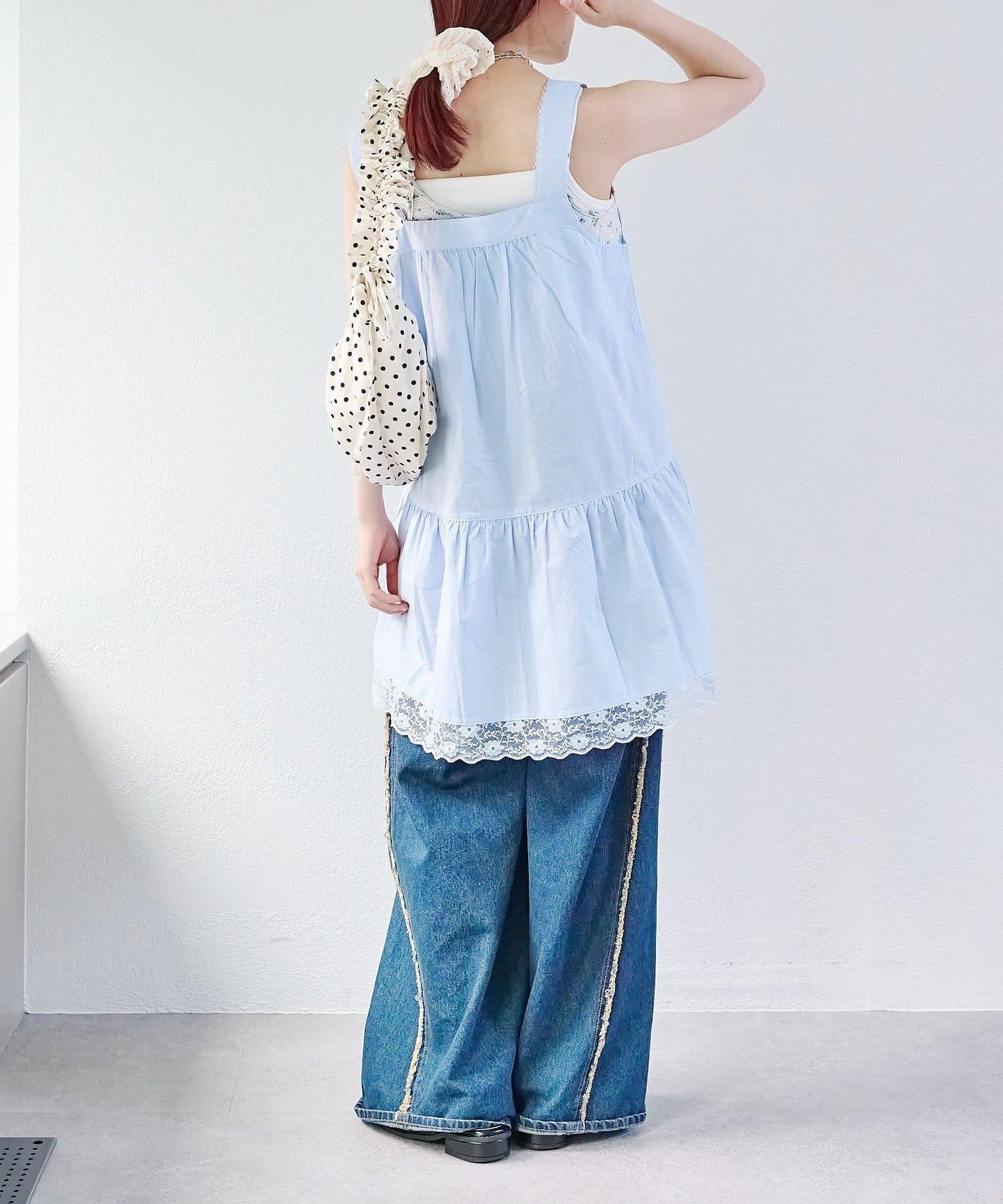 w closet 復古蕾絲迷你連衣裙