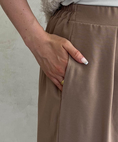 輕薄喬其紗寬鬆長褲