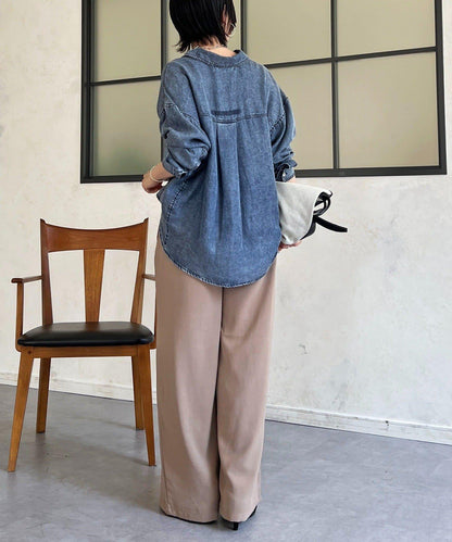 輕薄喬其紗寬鬆長褲