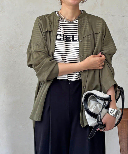 人造棉聚酯褶皺襯衫