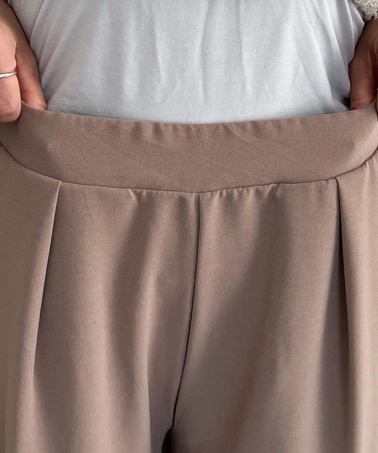 輕薄喬其紗寬鬆長褲