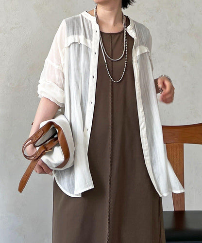 人造棉聚酯褶皺襯衫