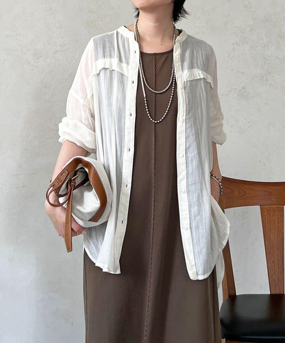 人造棉聚酯褶皺襯衫