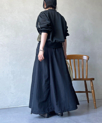 抽繩下襬工裝裙