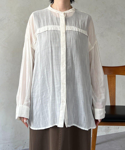 人造棉聚酯褶皺襯衫