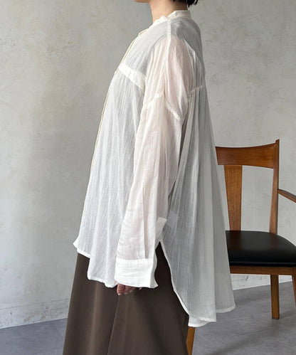 人造棉聚酯褶皺襯衫