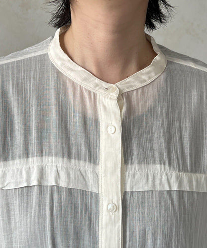 人造棉聚酯褶皺襯衫