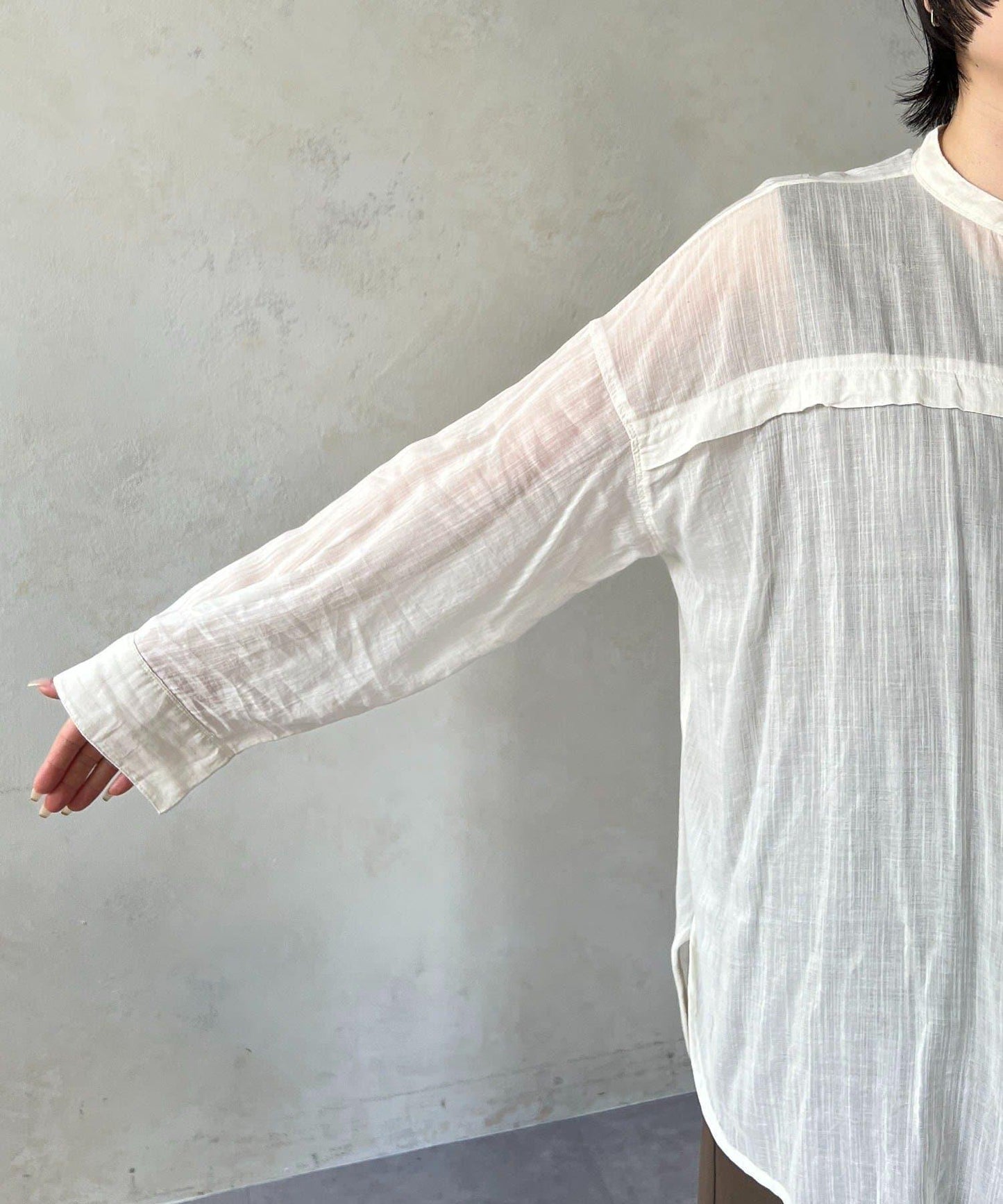 人造棉聚酯褶皺襯衫