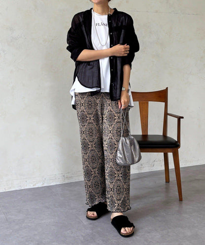 人造棉聚酯褶皺襯衫