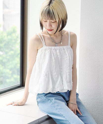 2WAY 氣球廓形 蕾絲 吊帶背心