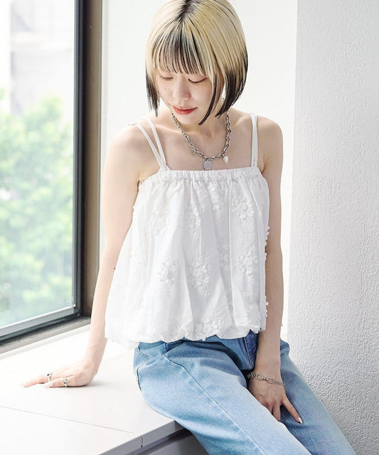 2WAY 氣球廓形 蕾絲 吊帶背心