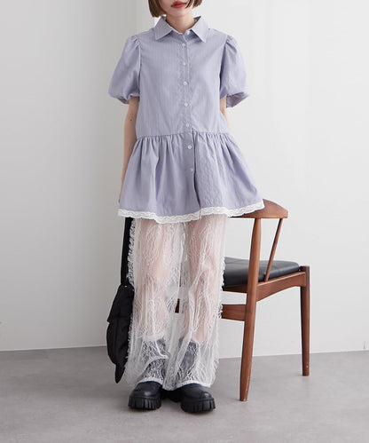 w closet 復古蕾絲 褲子