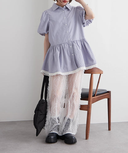 w closet 復古蕾絲 褲子