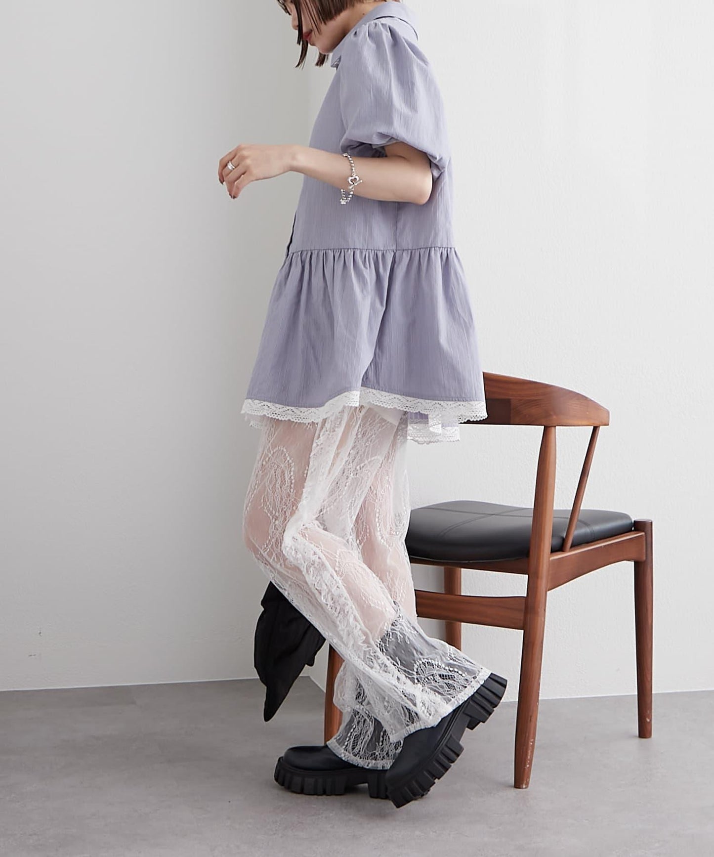 w closet 復古蕾絲 褲子