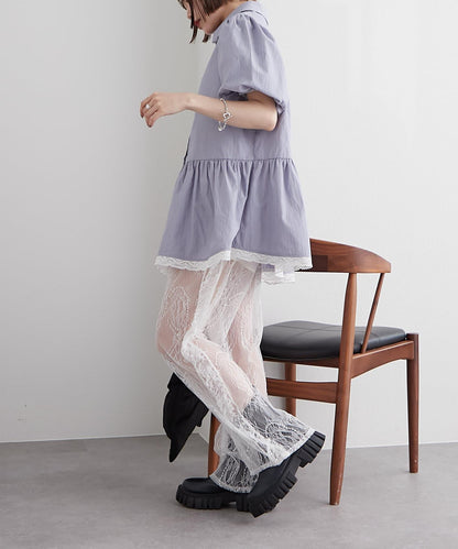 w closet 復古蕾絲 褲子